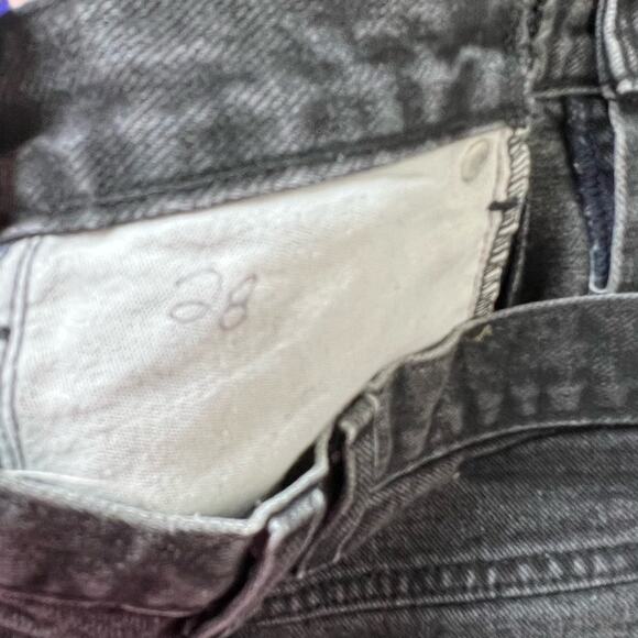 Furst of a Kind Womens Black Denim Raw Hem Mini Skirt Zipper Accent 28 - Picture 6 of 7